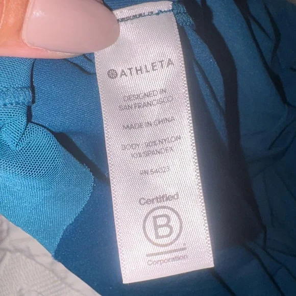 Athleta XL Teal Long Sleeve Top - Picture 4 of 4